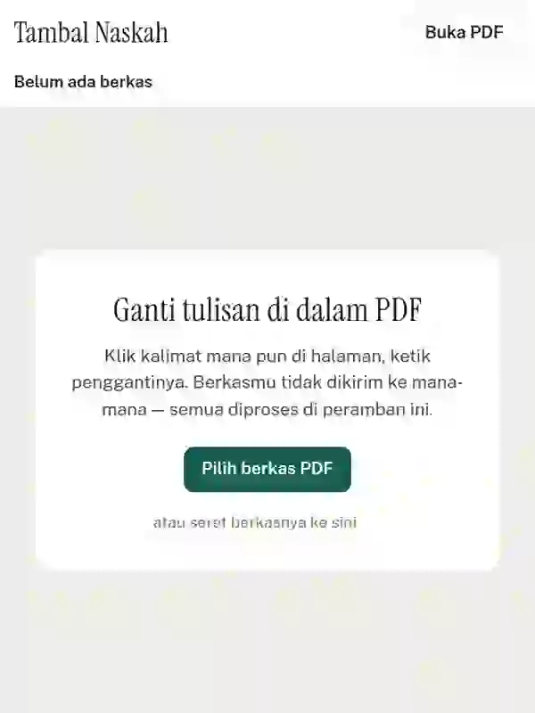 Tangkapan layar Tambal Naskah